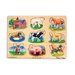 Puzzle din lemn cu sunete si animalute de ferma